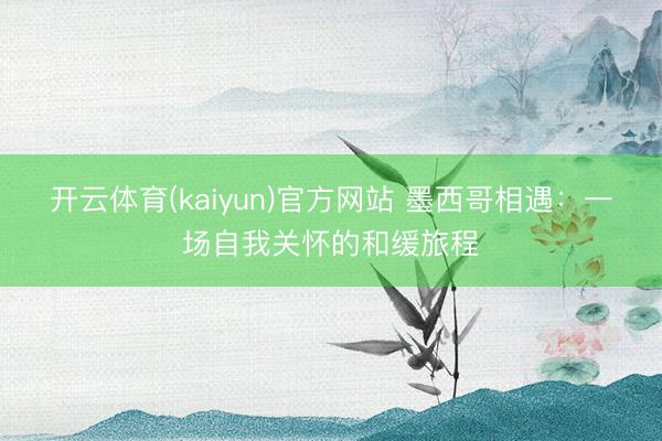 开云体育(kaiyun)官方网站 墨西哥相遇：一场自我关怀的和缓旅程