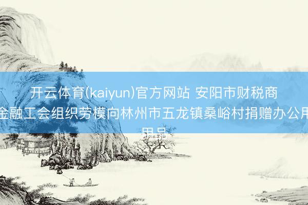 开云体育(kaiyun)官方网站 安阳市财税商贸金融工会组织劳模向林州市五龙镇桑峪村捐赠办公用品